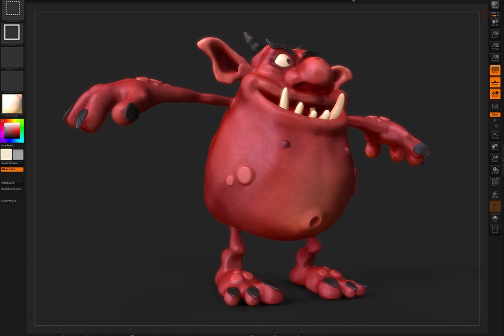 cartoon-creature-dynamesh-polypaint