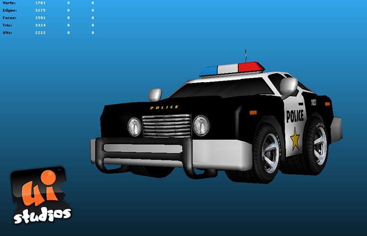 Toon Police Car - UIStudios.com