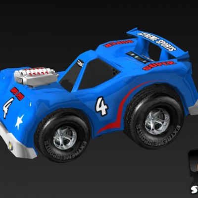 Cartoon Car Free Game Model Unity 3D