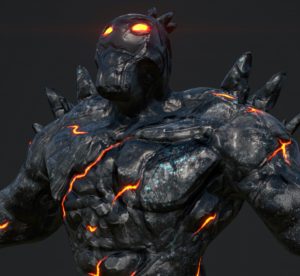 Lava Man 3D Game Model